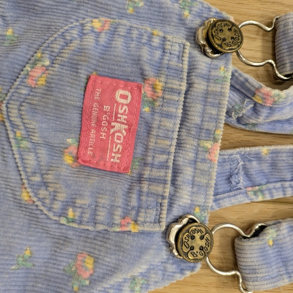 VINTAGE Osh-kosh Floral Overalls - Paper Tag - Picture 3 of 6